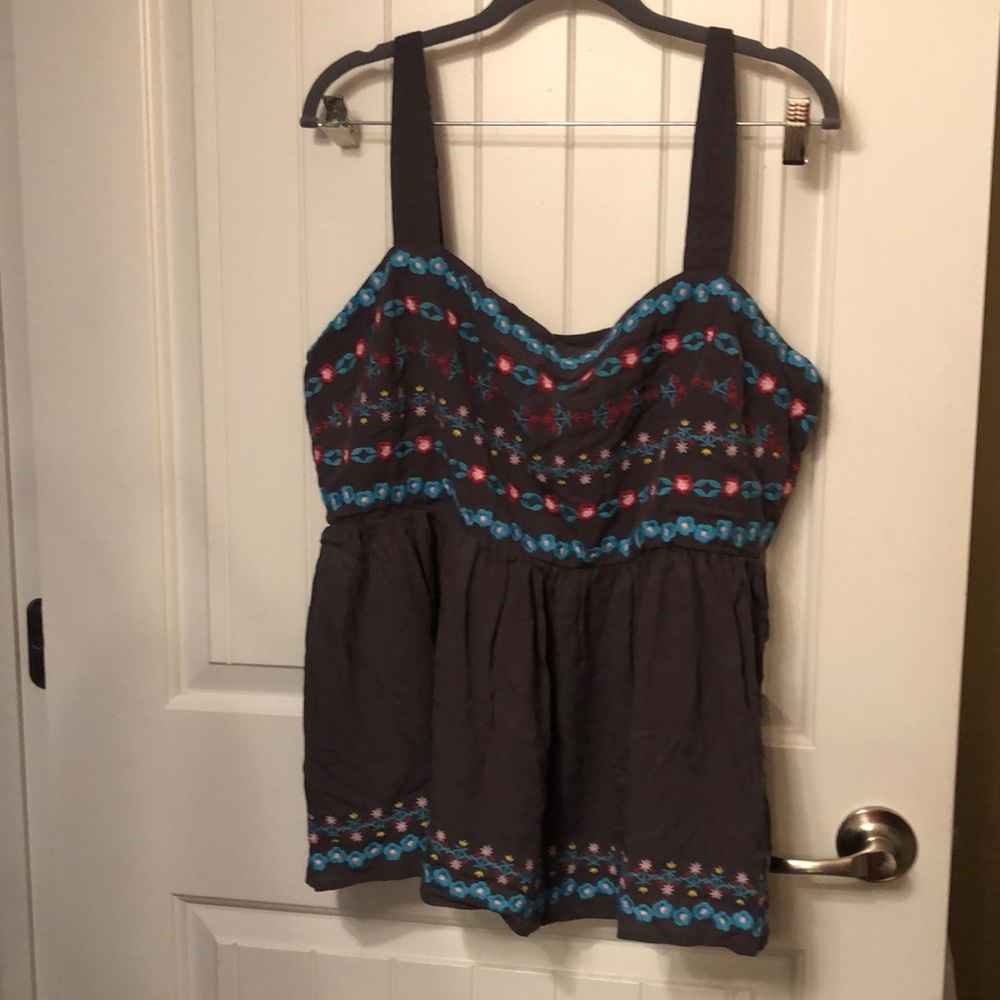 Torrid Embroidered Babydoll Tank